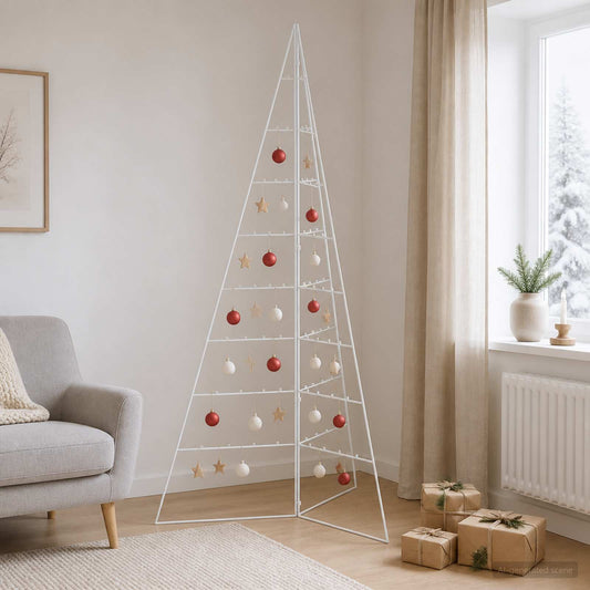 Albero di Natale in metallo con supporto pieghevole KUOPIO
