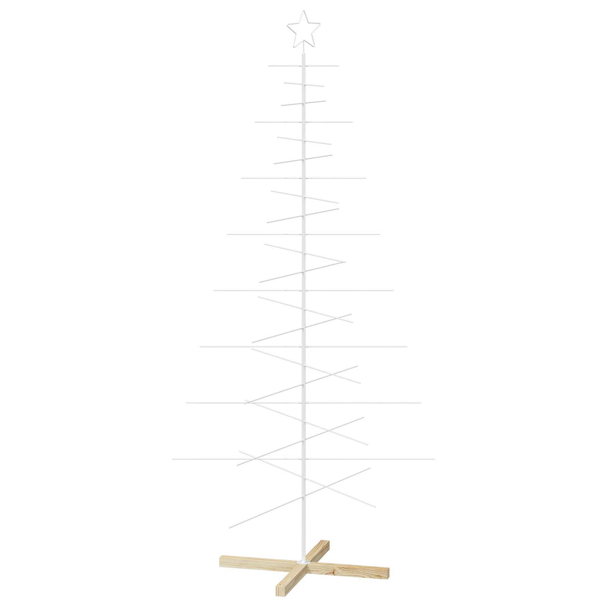 Albero di Natale in metallo con supporto KUOPIO 210 cm Acciaio | homemem39