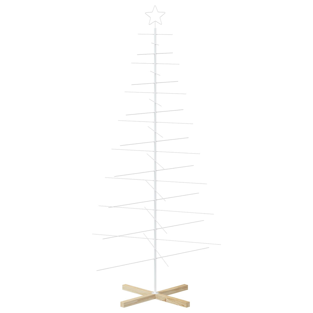 Albero di Natale in metallo con supporto KUOPIO 210 cm Acciaio | homemem39