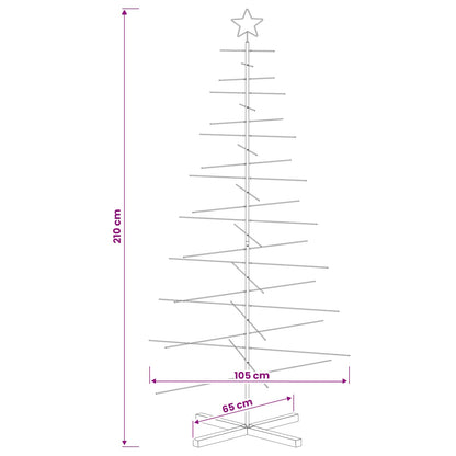 Albero di Natale in metallo con supporto KUOPIO 210 cm Acciaio | homemem39