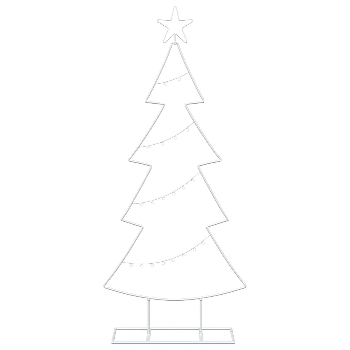 Albero di Natale in metallo con supporto KUOPIO 125 cm Acciaio | homemem39