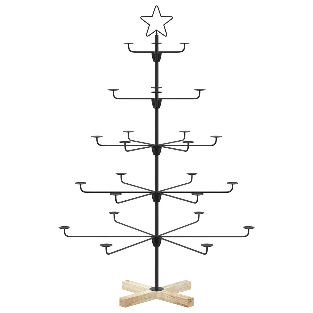 Albero di Natale in Metallo con Supporto KUOPIO 125 cm Acciaio