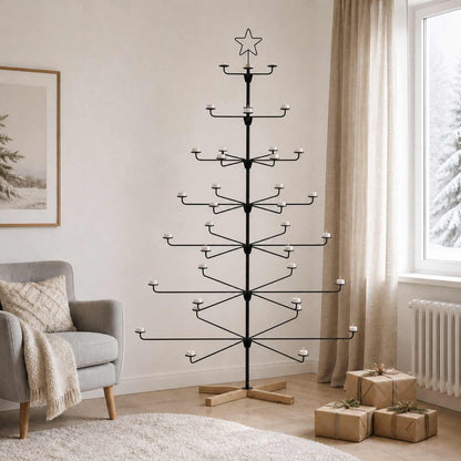 Albero di Natale in Metallo con Supporto KUOPIO 180 cm Acciaio