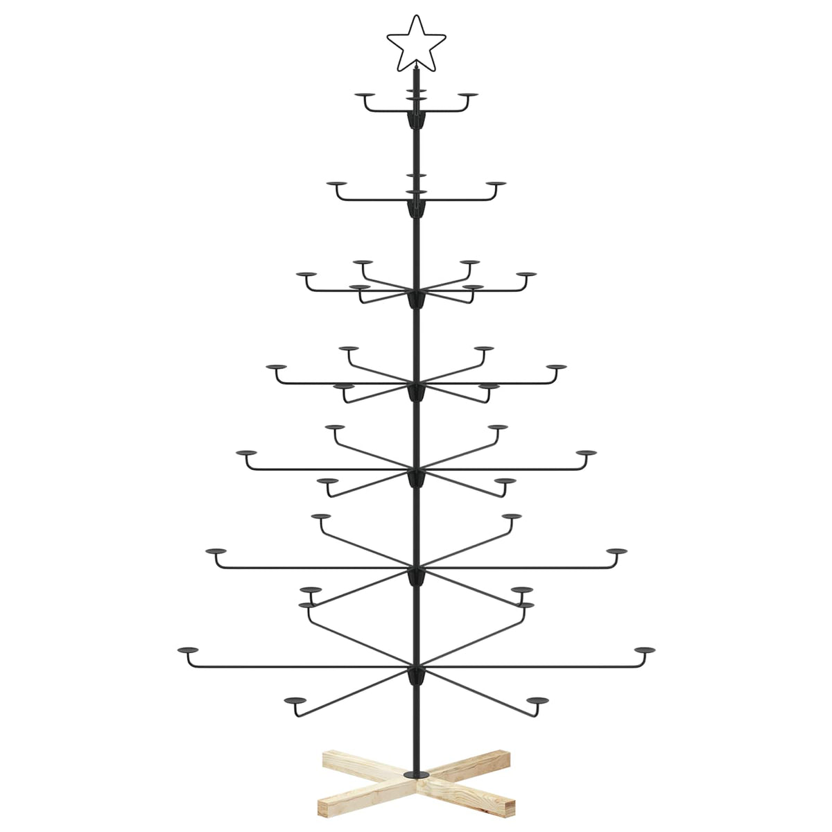 Albero di Natale in Metallo con Supporto KUOPIO 180 cm Acciaio