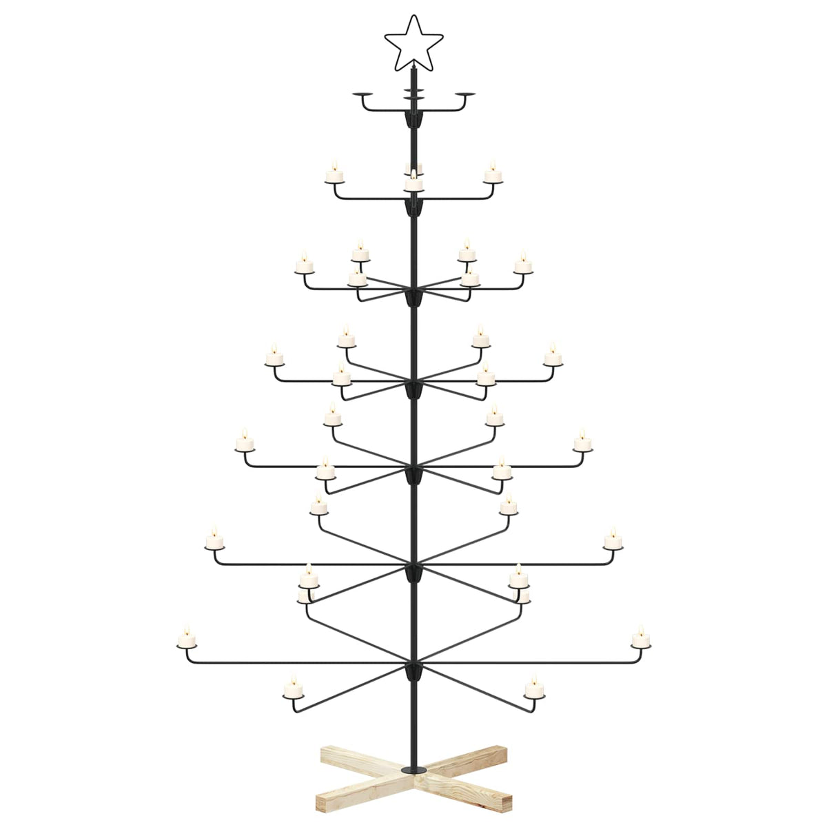 Albero di Natale in Metallo con Supporto KUOPIO 180 cm Acciaio