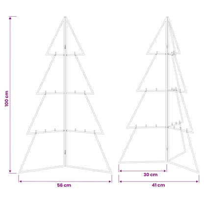 Albero di Natale in metallo KUOPIO 100 cm Acciaio Bianco | homemem39