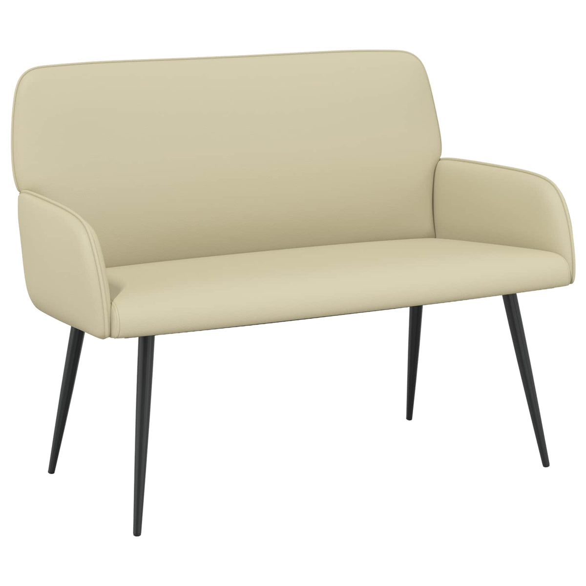 Divano a 2 posti con gambe in metallo 2 posto Crema Similpelle | homemem39