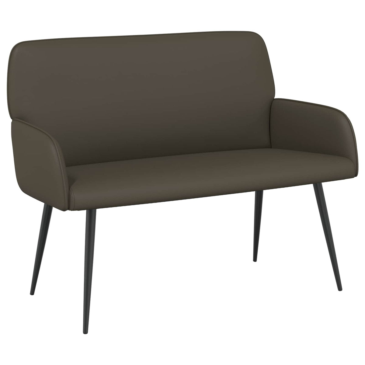 Divano a 2 posti con gambe in metallo 2 posto Grigio Similpelle | homemem39
