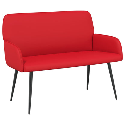 Divano a 2 posti con gambe in metallo 2 posto Rosso Similpelle | homemem39
