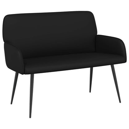 Divano a 2 posti con gambe in metallo 2 posto Nero Similpelle | homemem39