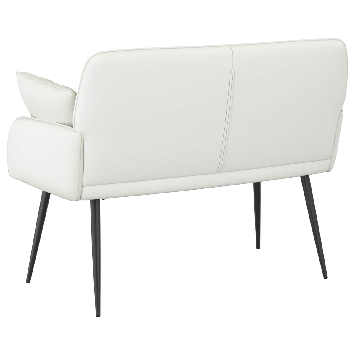 Divano a 2 posti con gambe in metallo 2 posto Bianco Similpelle | homemem39