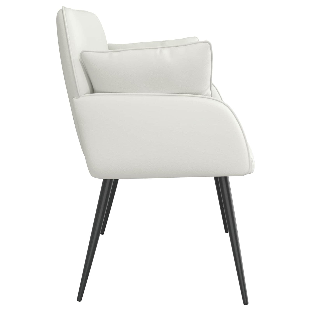 Divano a 2 posti con gambe in metallo 2 posto Bianco Similpelle | homemem39