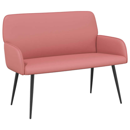 Divano a 2 posti con gambe in metallo 2 posto Rosa Similpelle | homemem39