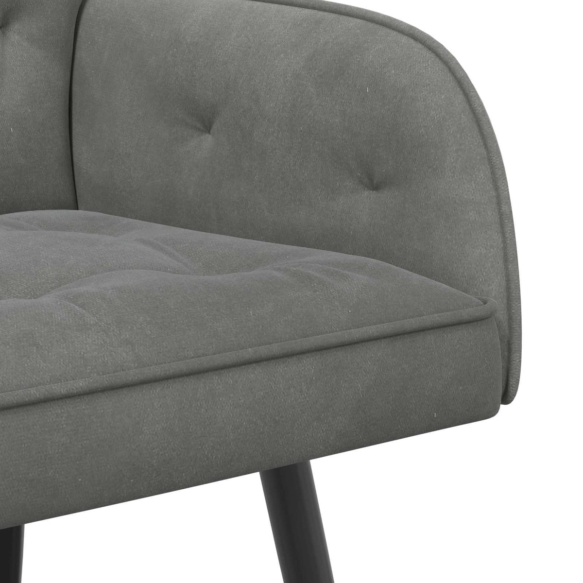 Divano a 2 posti con gambe in metallo 2 posto Grigio Scuro | homemem39