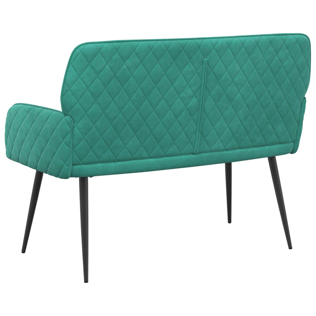 Divano a 2 posti con gambe in metallo 2 posto Turchese Velluto | homemem39
