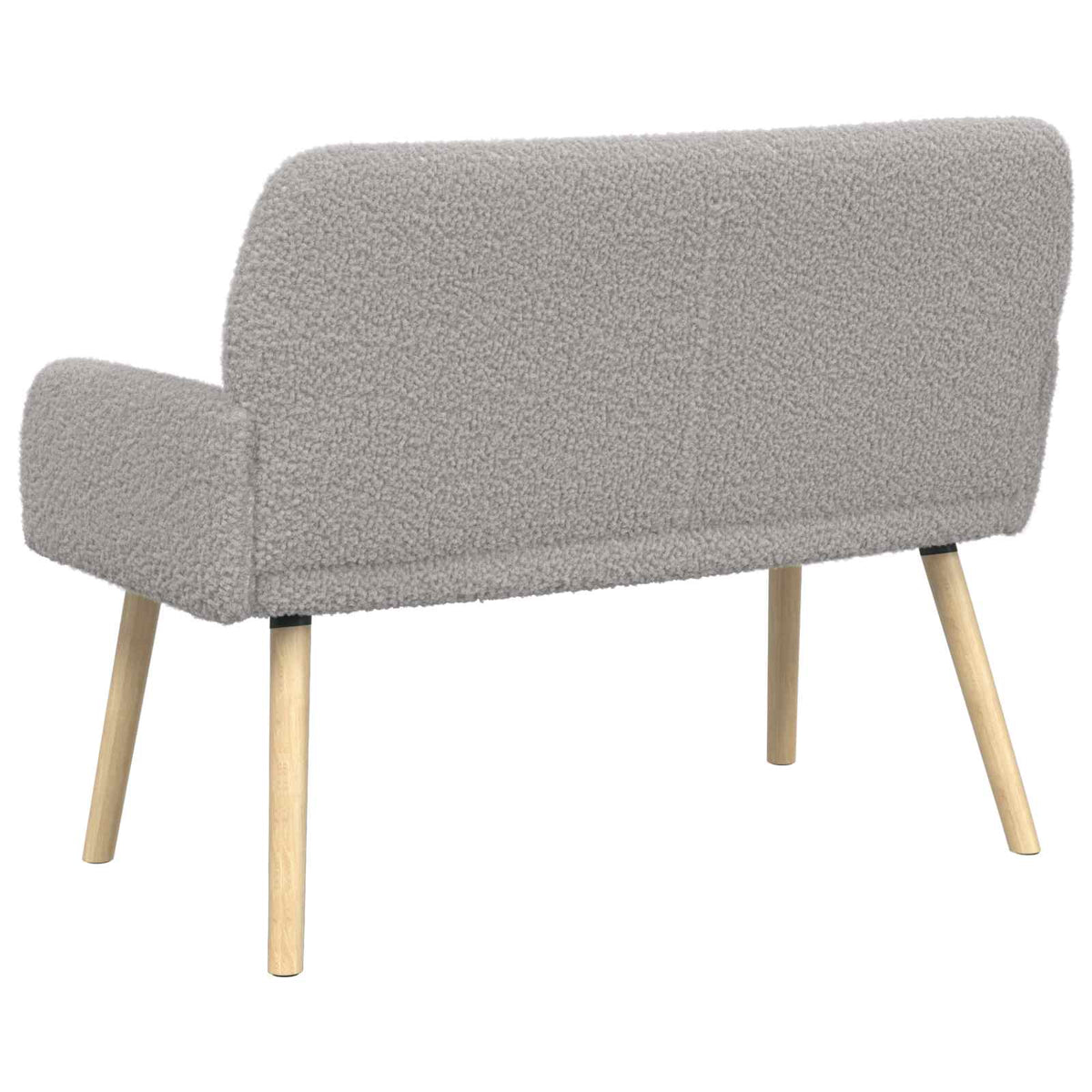 Divano a 2 Posti con Gambe in Legno Massello Grigio Chiaro | homemem39