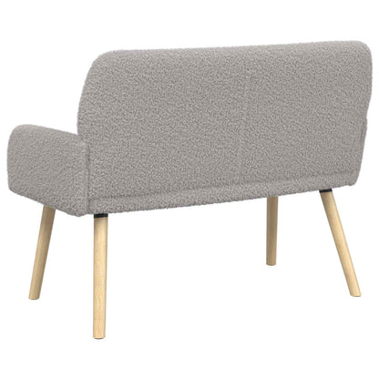 Divano a 2 Posti con Gambe in Legno Massello Grigio Chiaro | homemem39