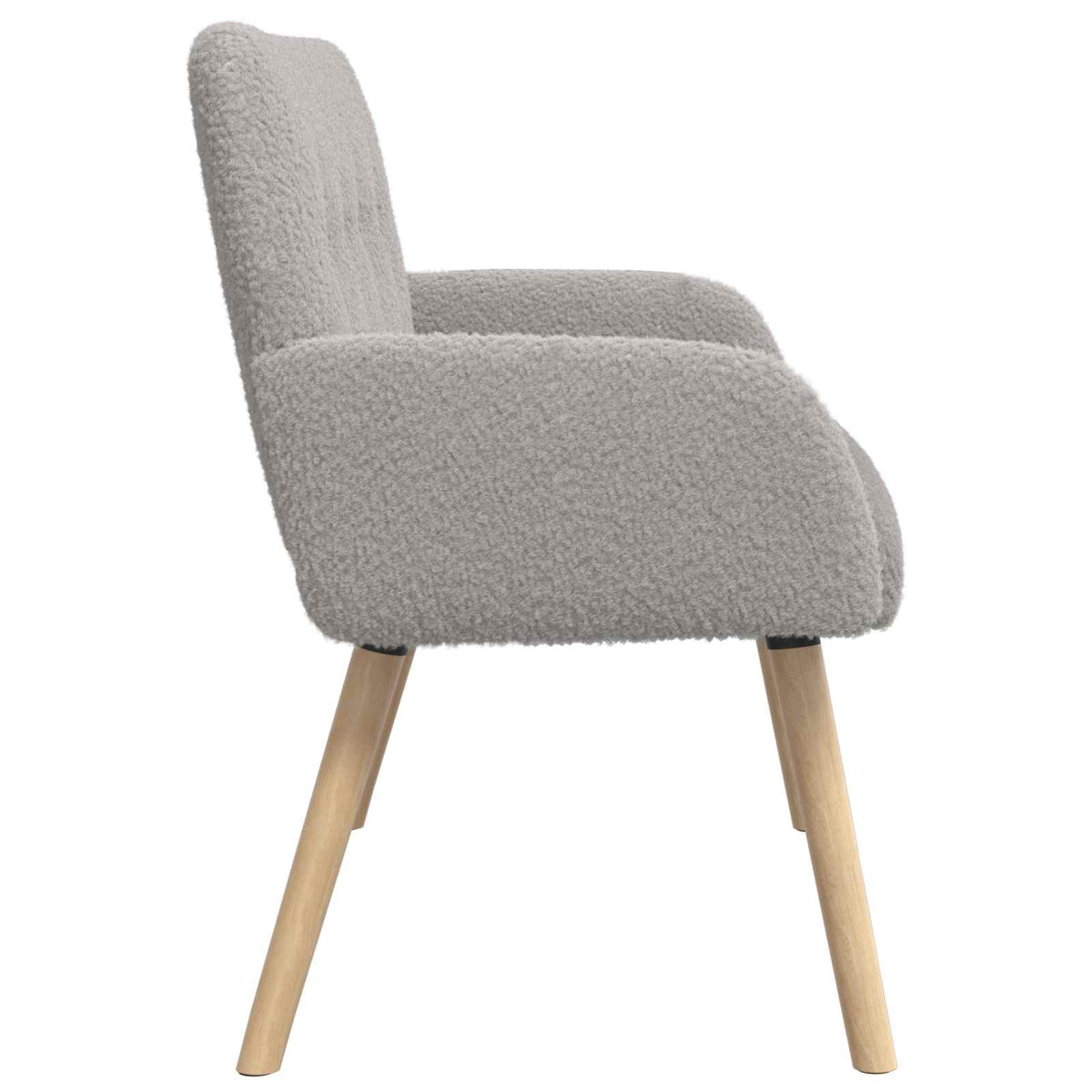 Divano a 2 Posti con Gambe in Legno Massello Grigio Chiaro