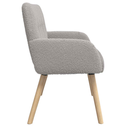 Divano a 2 Posti con Gambe in Legno Massello Grigio Chiaro