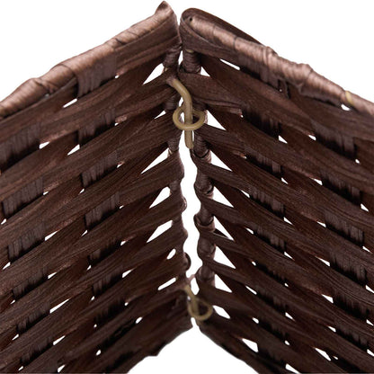 Collare per Albero di Natale Quadrato Marrone Scuro polyrattan