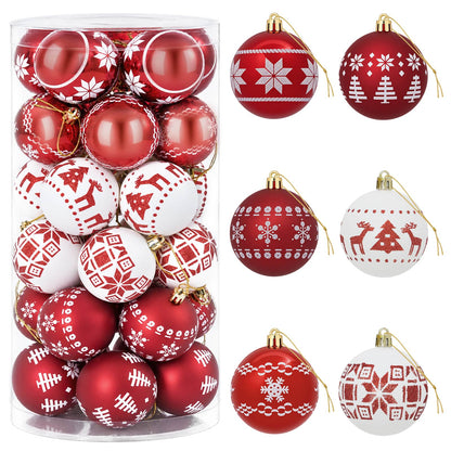 Set di Palline di Natale 30 pz e Ø 6 cm Plastica