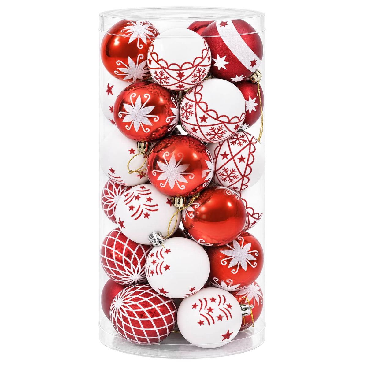 Set di Palline di Natale 30 pz e Ø 6 cm Plastica