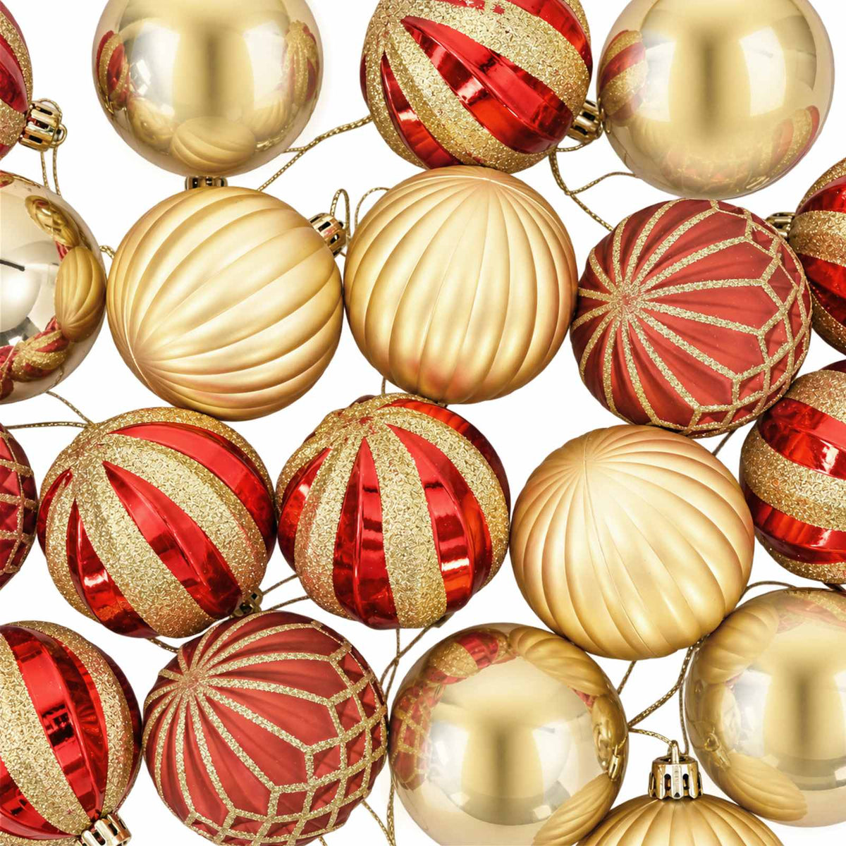 Set di Palline di Natale 30 pz e Ø 6 cm Plastica