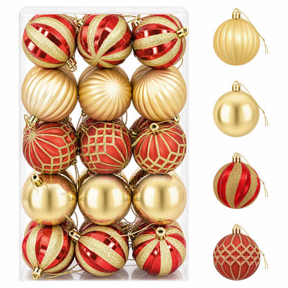 Set di Palline di Natale 30 pz e Ø 6 cm Plastica
