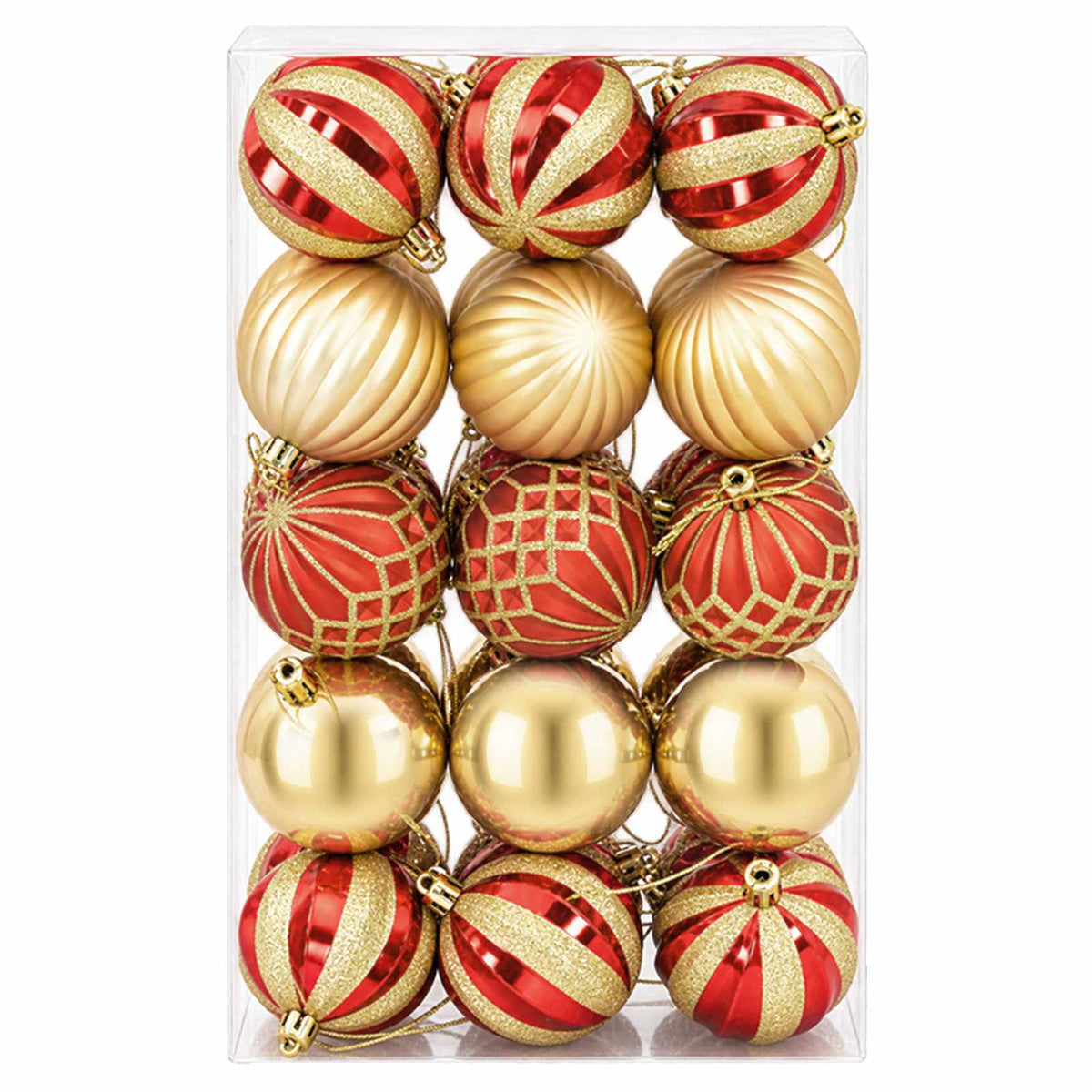 Set di Palline di Natale 30 pz e Ø 6 cm Plastica