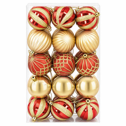 Set di Palline di Natale 30 pz e Ø 6 cm Plastica