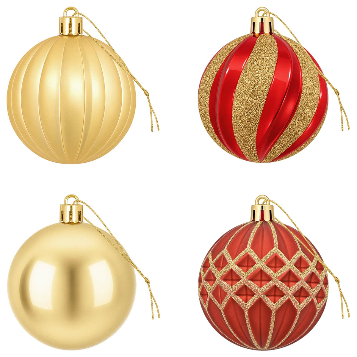 Set di Palline di Natale 30 pz e Ø 6 cm Plastica