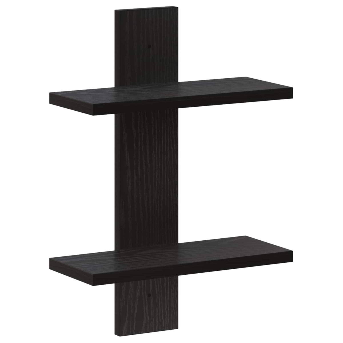 Scaffale da parete Rovere Nero 30 x 13,5 x 43 cm