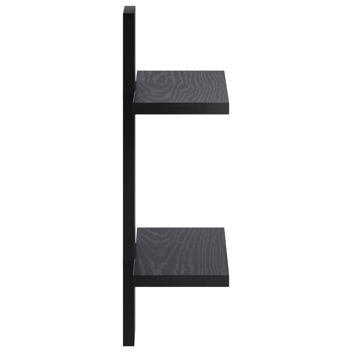 Scaffale da parete Rovere Nero 30 x 13,5 x 43 cm