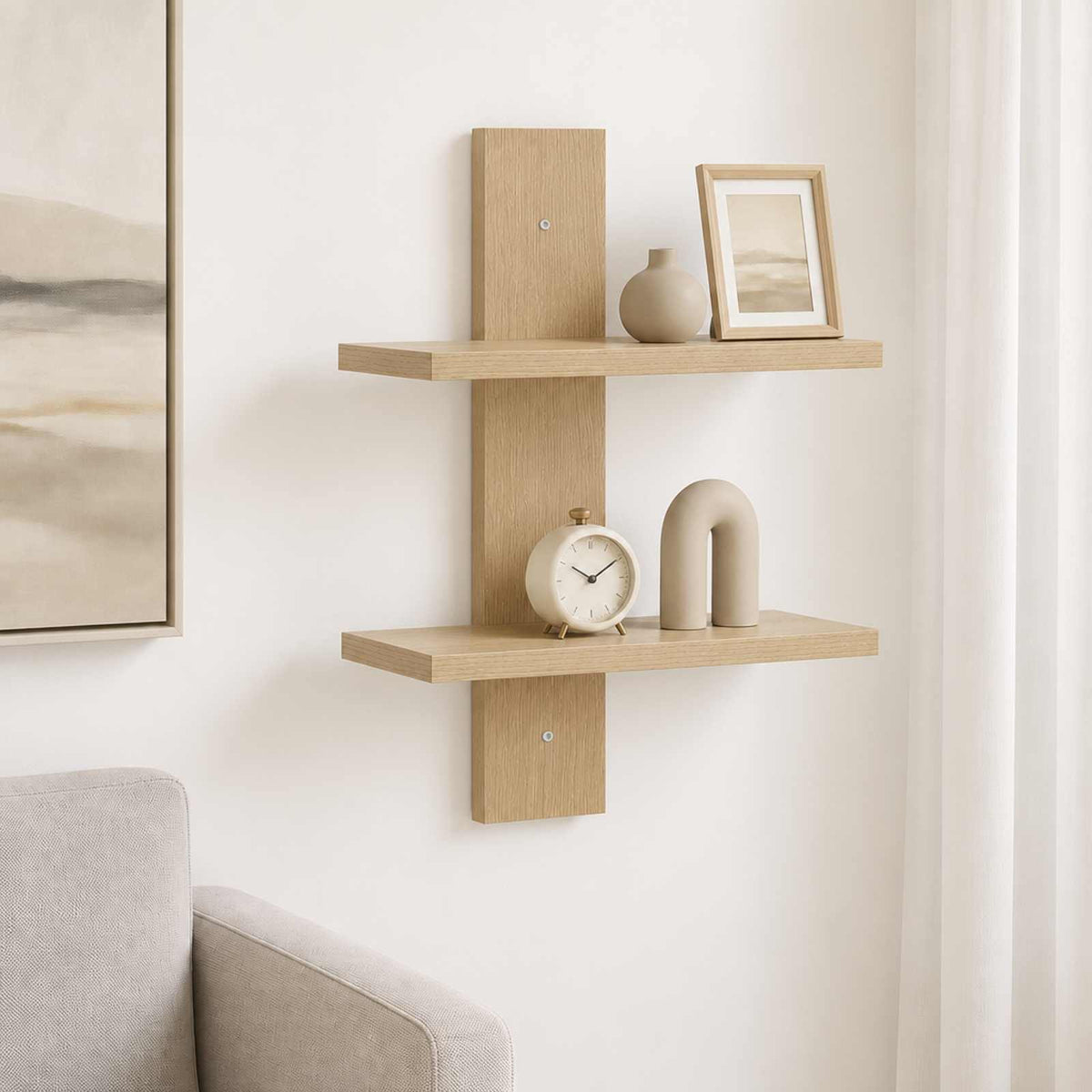 Scaffale da parete Rovere Sonoma 30 x 13.5 x 43 cm
