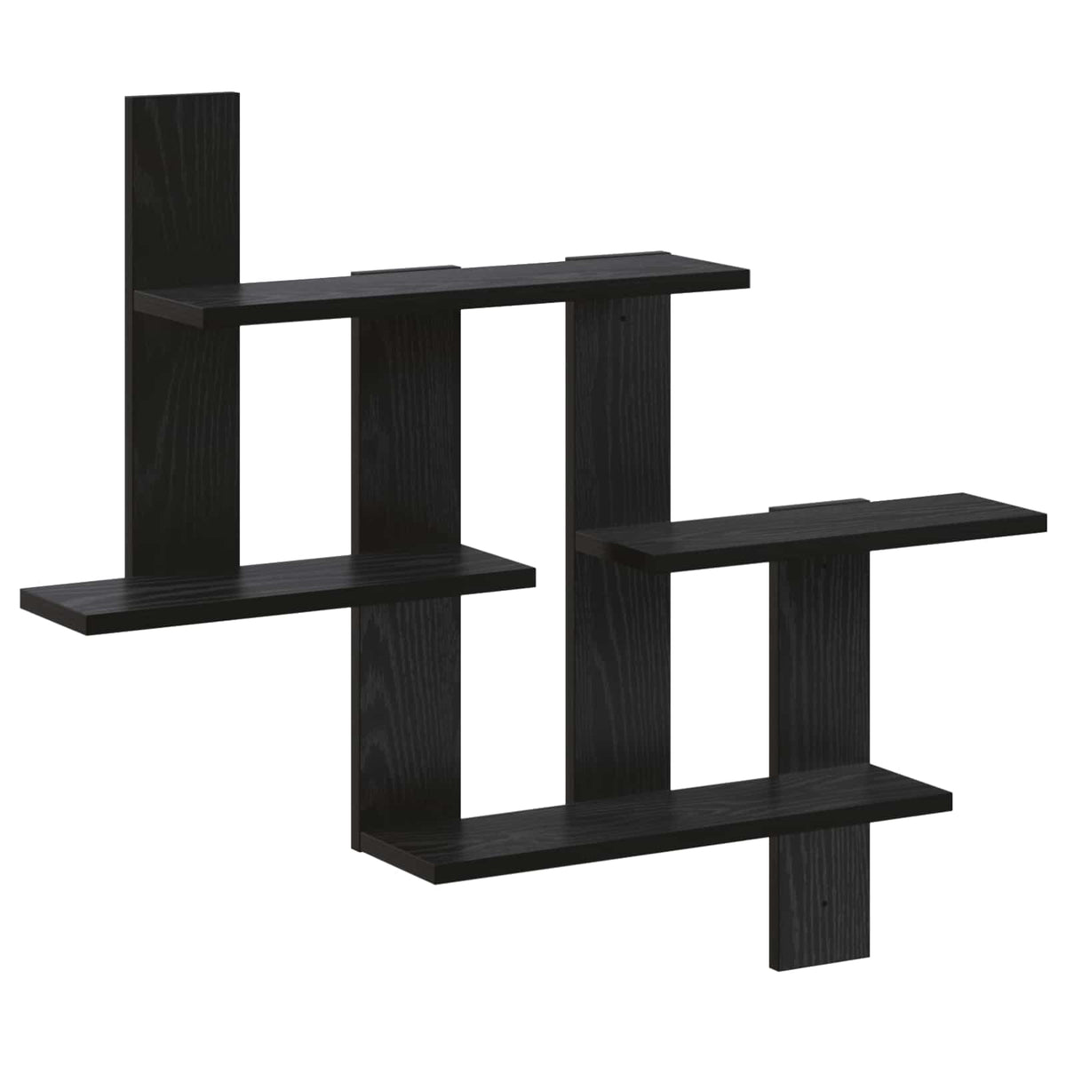 Scaffale da parete Rovere Nero 85 x 13,5 x 73,5 cm