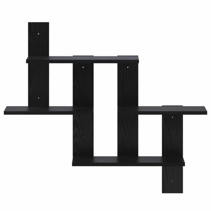 Scaffale da parete Rovere Nero 85 x 13,5 x 73,5 cm