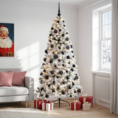 Albero di Natale artificiale con palline 240 cm 300 LED