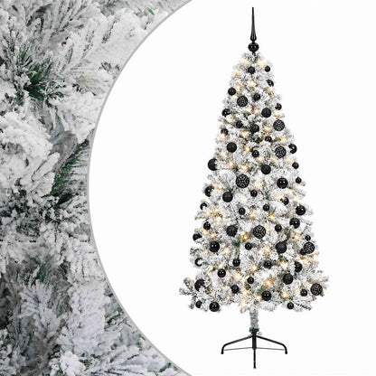 Albero di Natale artificiale con palline 240 cm 300 LED