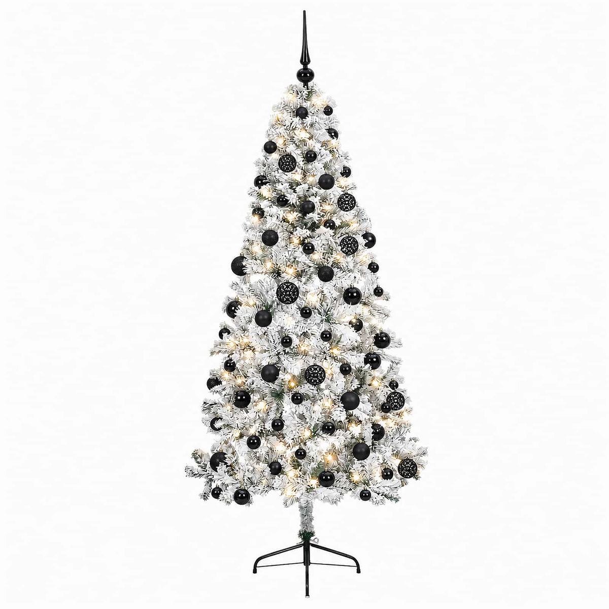 Albero di Natale artificiale con palline 240 cm 300 LED
