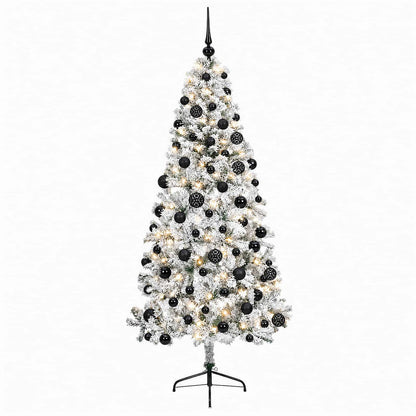 Albero di Natale artificiale con palline 240 cm 300 LED