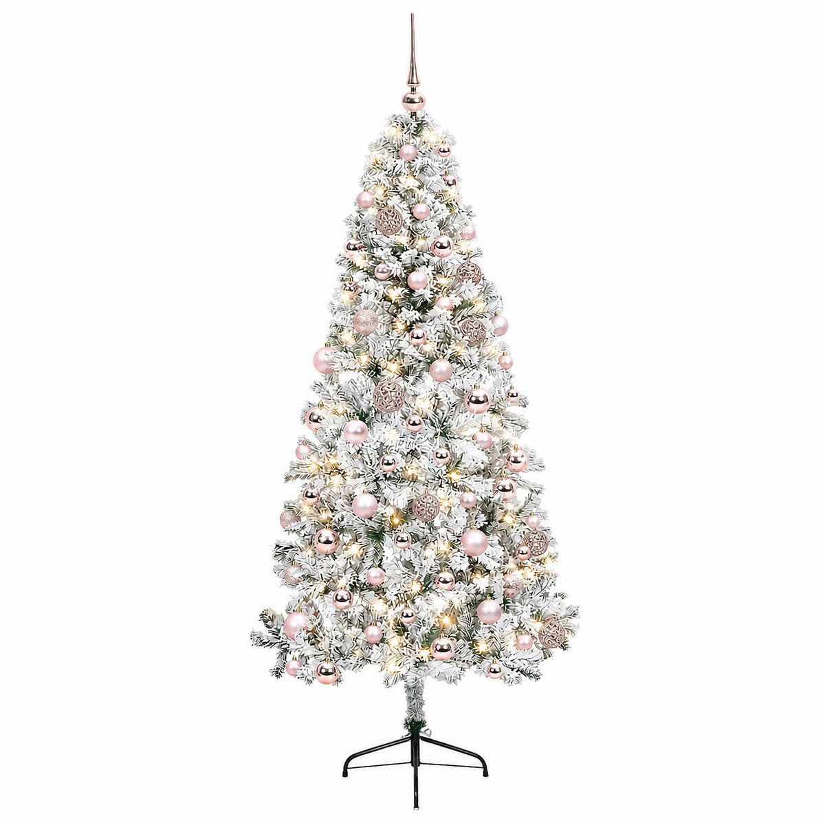 Albero di Natale artificiale con palline 210 cm 300 LED | homemem39