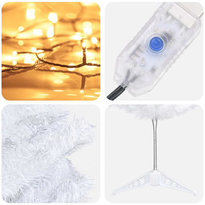 Albero di Natale Artificiale Sottile 150 cm 150 LED