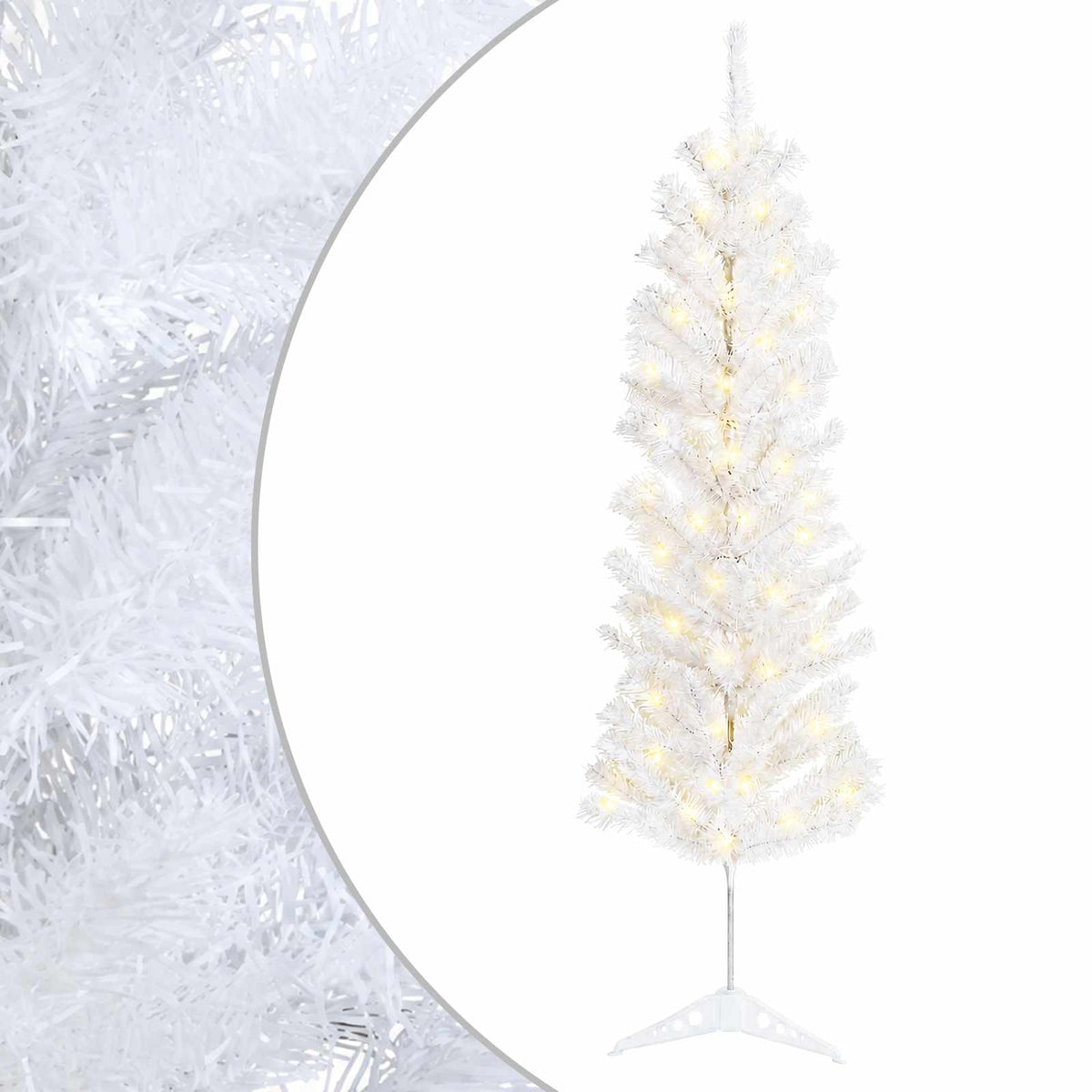 Albero di Natale Artificiale Sottile 150 cm 150 LED
