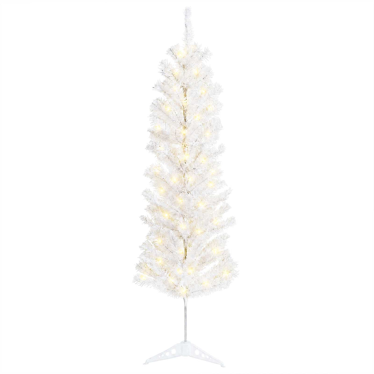 Albero di Natale Artificiale Sottile 150 cm 150 LED