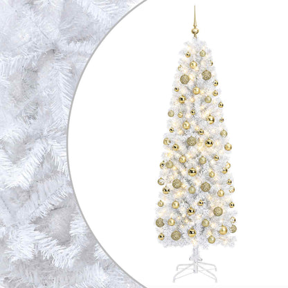 Albero di Natale Artificiale Slim con Palline 240 cm 300 LED | homemem39