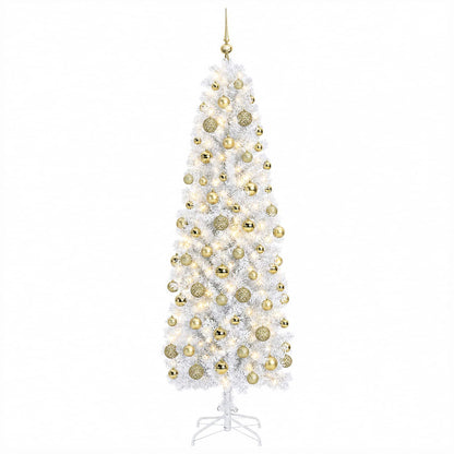 Albero di Natale Artificiale Slim con Palline 240 cm 300 LED | homemem39