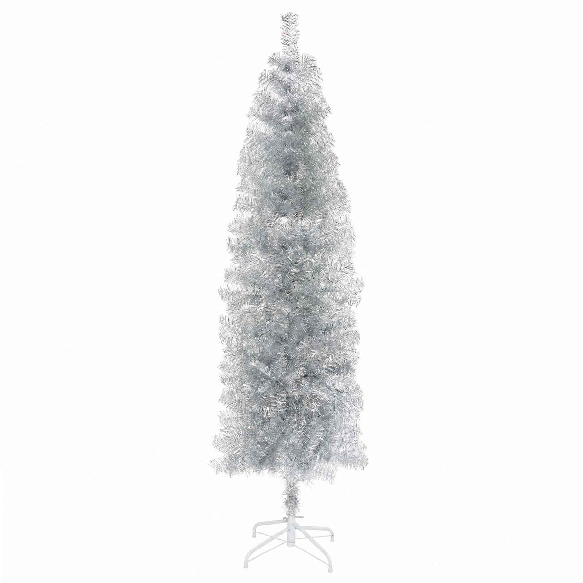 Albero di Natale Artificiale Slim con Palline 180 cm 300 LED