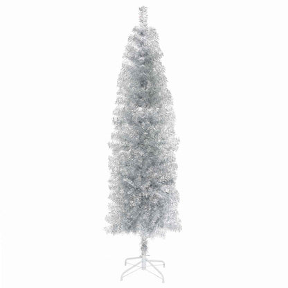 Albero di Natale Artificiale Slim con Palline 180 cm 300 LED