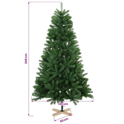 Albero di Natale artificiale 240 cm 300 LED Bianco caldo PVC