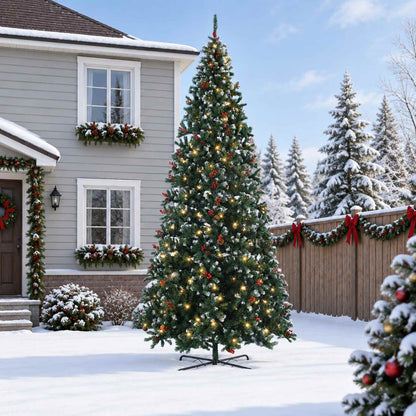 Albero di Natale Artificiale con Rami Pieghevoli 500 cm 900 LED